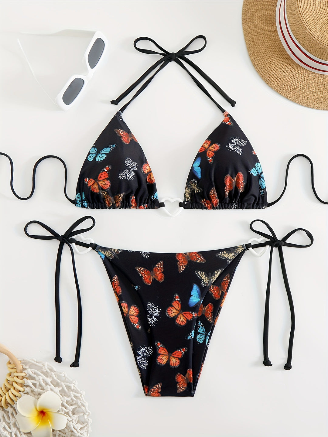 Women's triangle bikini with unique butterfly pattern Mune Fashion