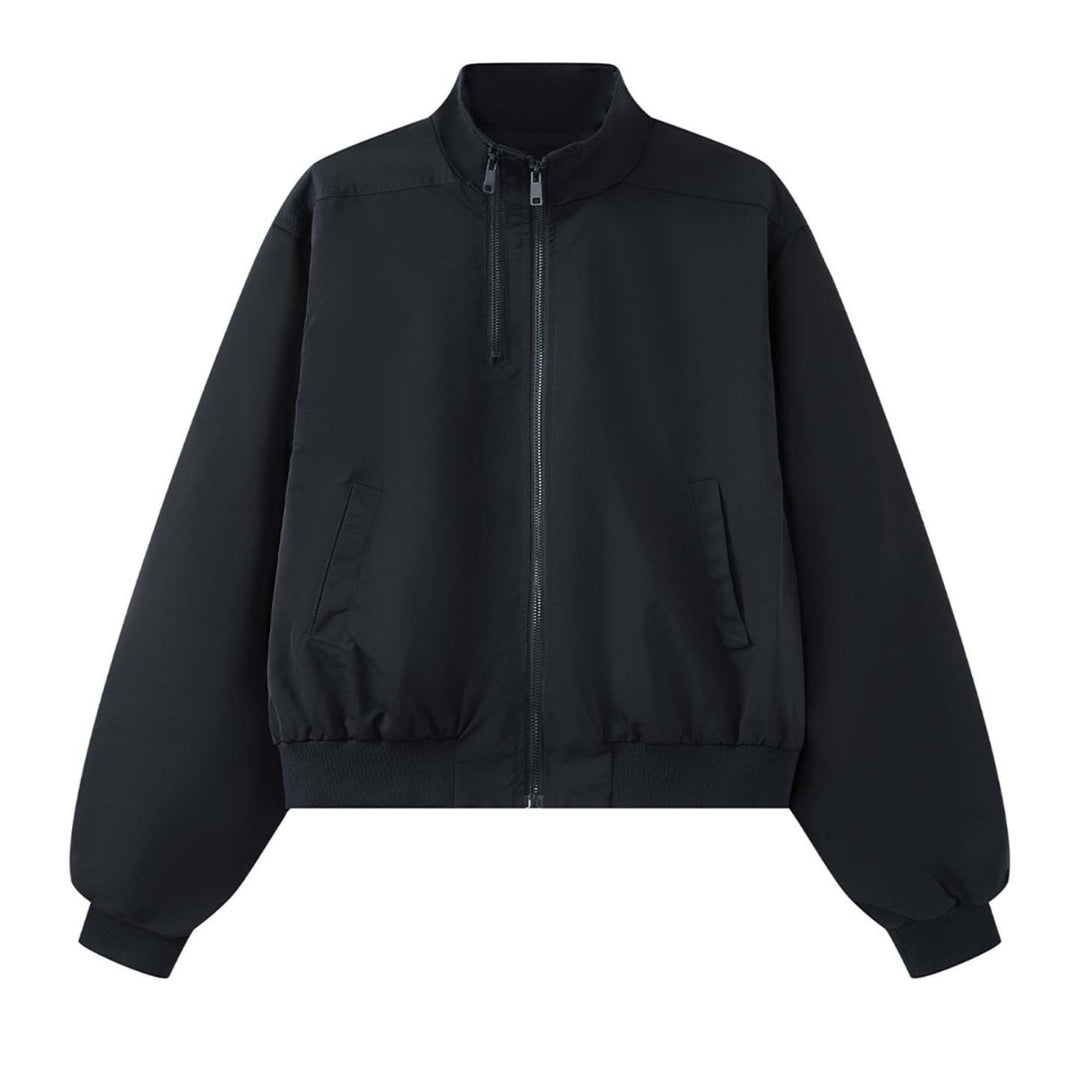Women’s short lightweight windbreaker bomber jacket with stand-up collar and elastic cuffs Mune Fashion