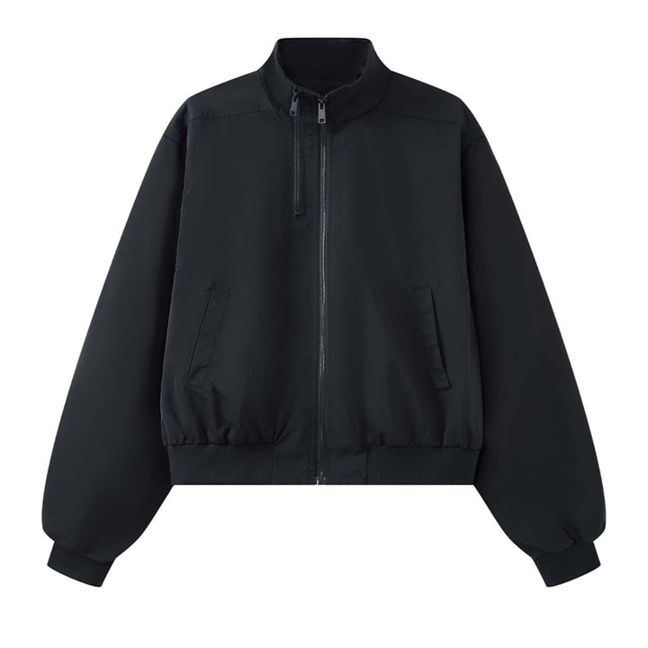 Women’s short lightweight windbreaker bomber jacket with stand-up collar and elastic cuffs Mune Fashion
