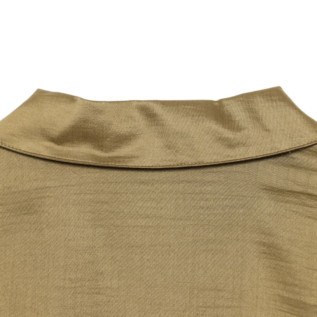 Women's Oversized Satin Blouse with Shirt Collar, Concealed Button Placket and Cuffs Mune Fashion