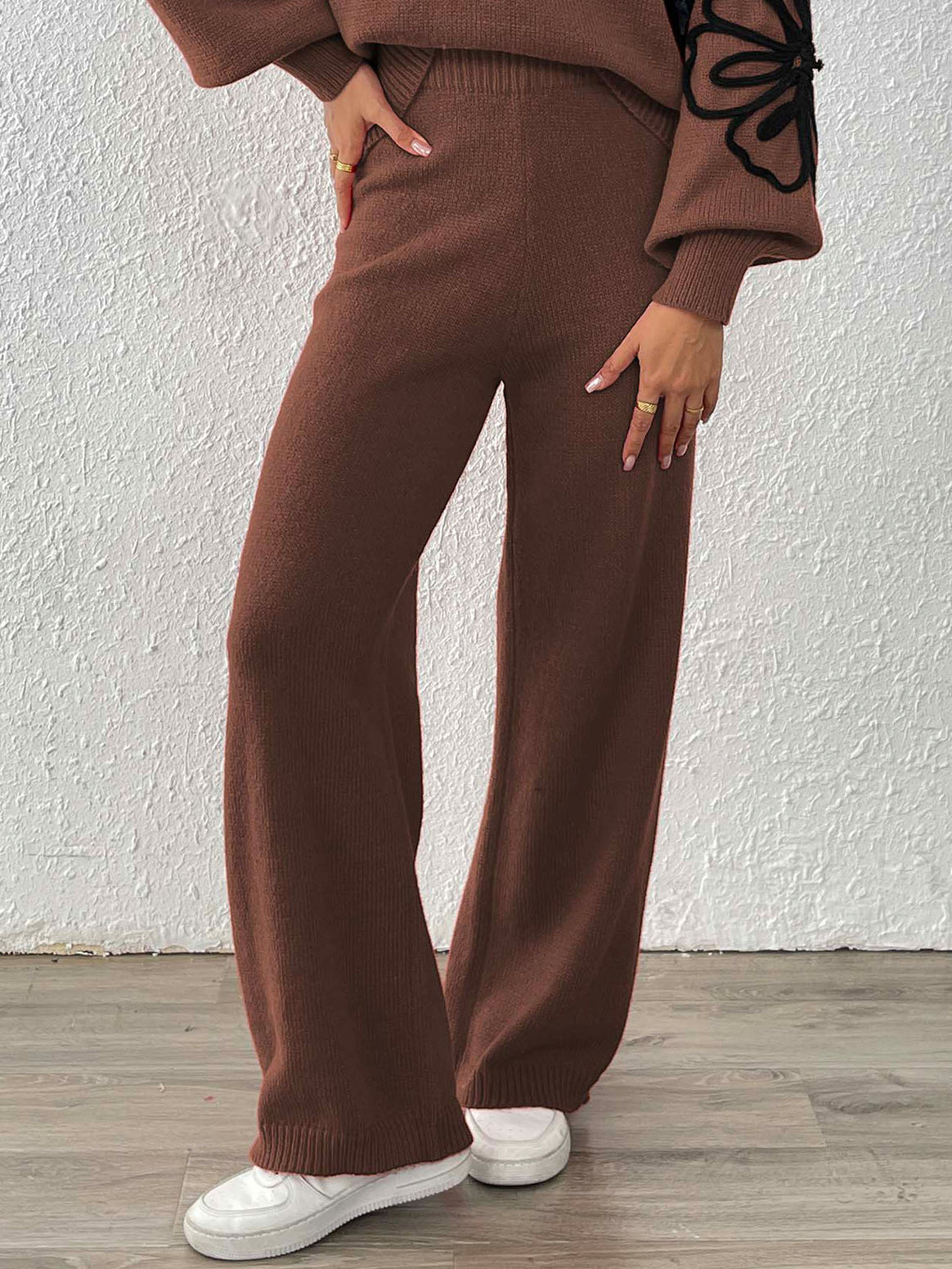 Women Wide Knit Pants Mune Fashion