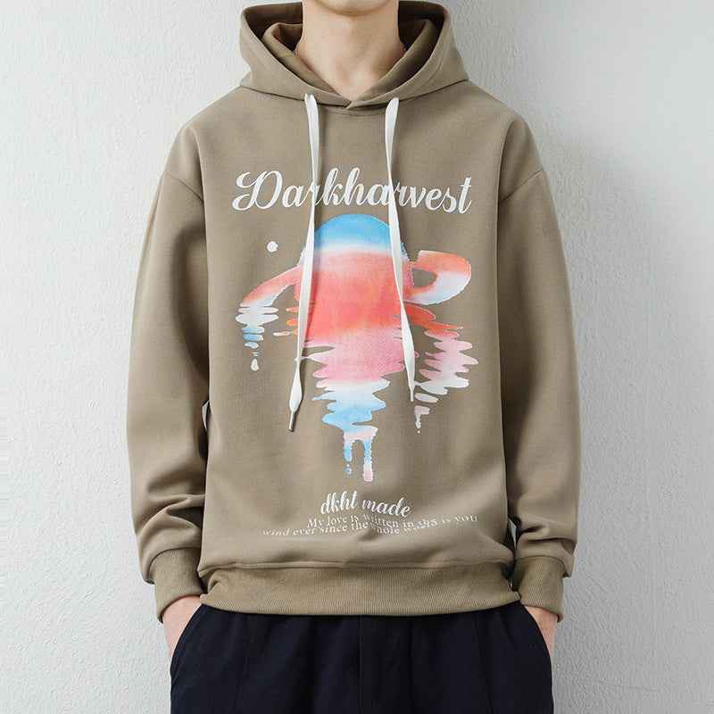 Men's Fashionable Hoodie with Creative Graphic Print Mune Fashion