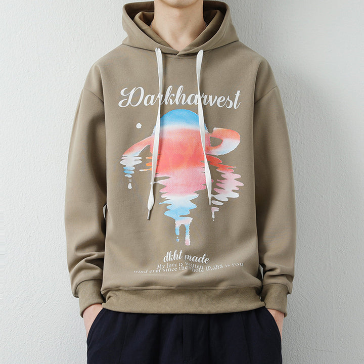 Men's Fashionable Hoodie with Creative Graphic Print Mune Fashion
