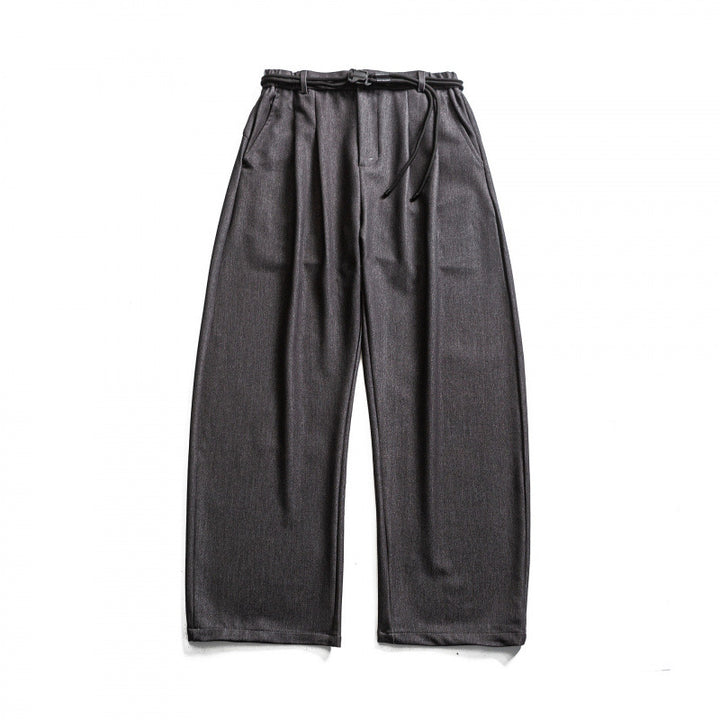 Women's high-waisted wide Marlene pants with pleated waistband and drawstring belt Mune Fashion