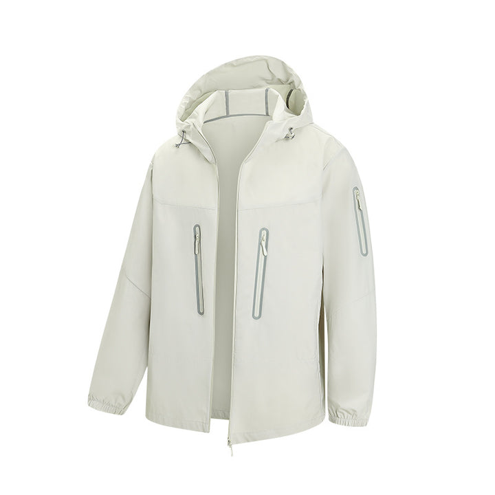 Men's Packable Technical Softshell Jacket with Hood, Taped Zippers and Chest Pockets Mune Fashion