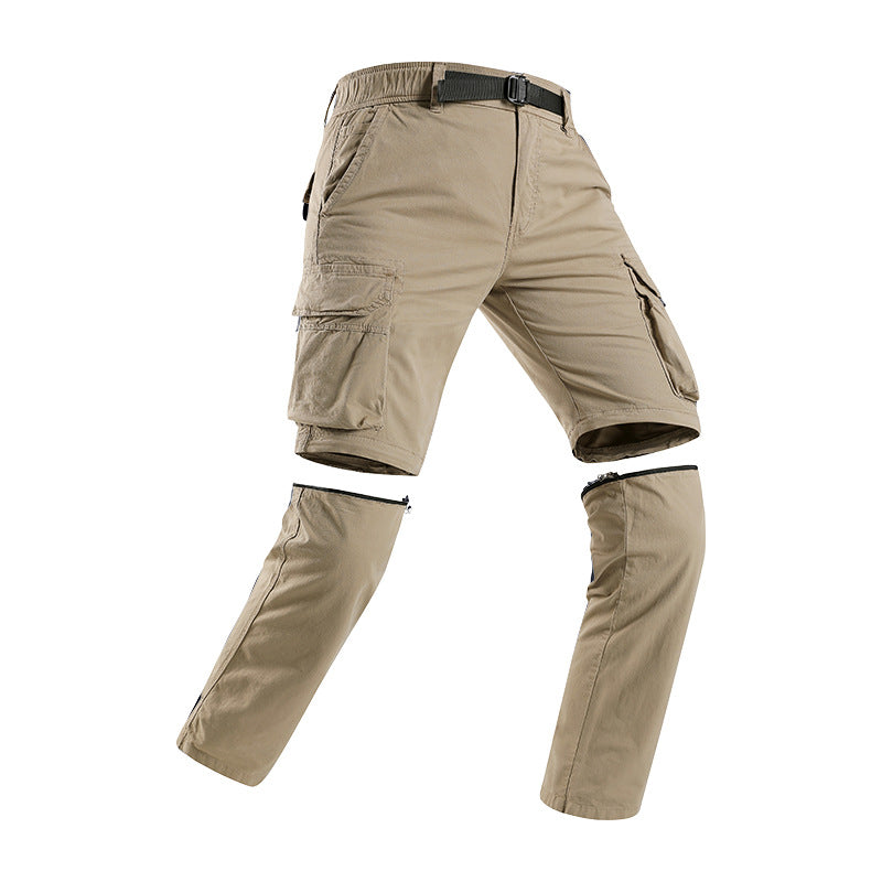Men's Zip-off Convertible Cargo Pants with detachable legs and multiple pockets Drune