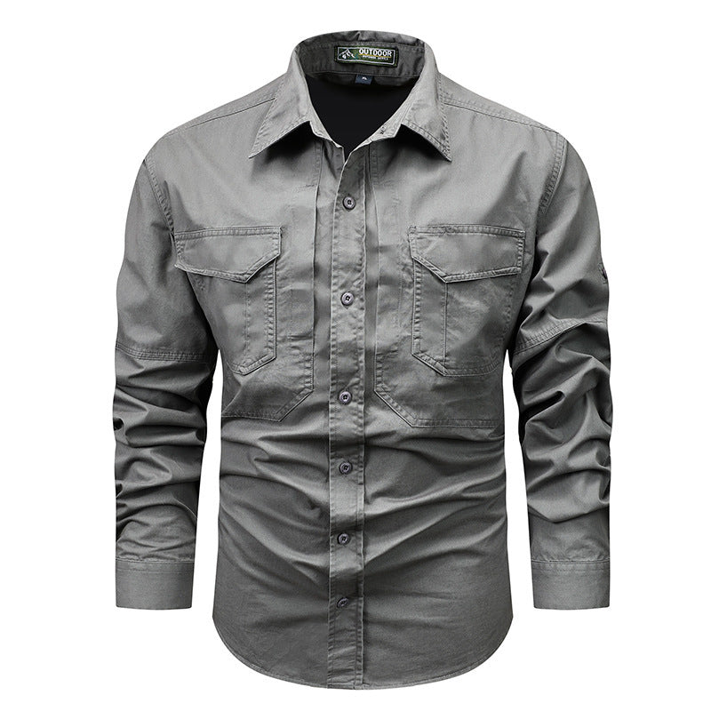 Men's Field Shirt made of durable cotton canvas with reinforced seam details Mune Fashion