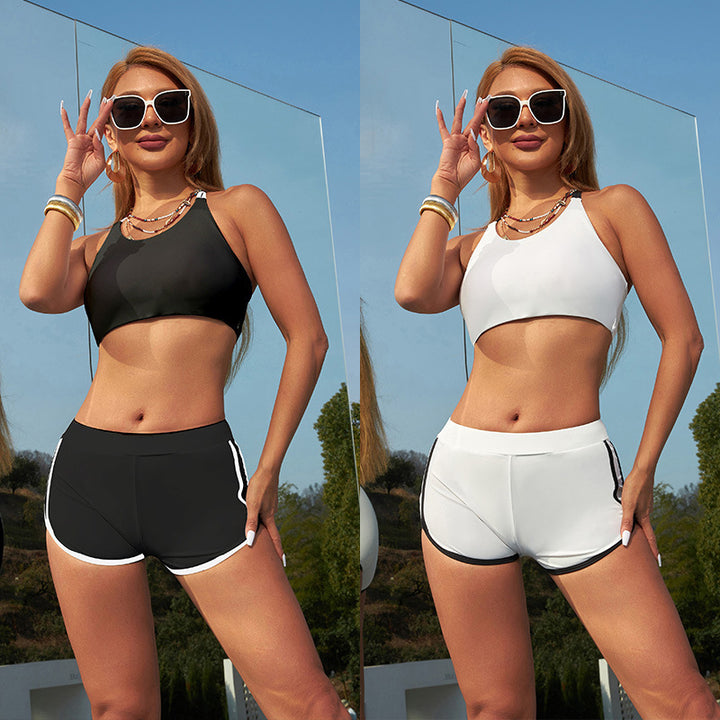 Women’s sporty bikini set with high-neck top and comfortable bottoms Mune Fashion