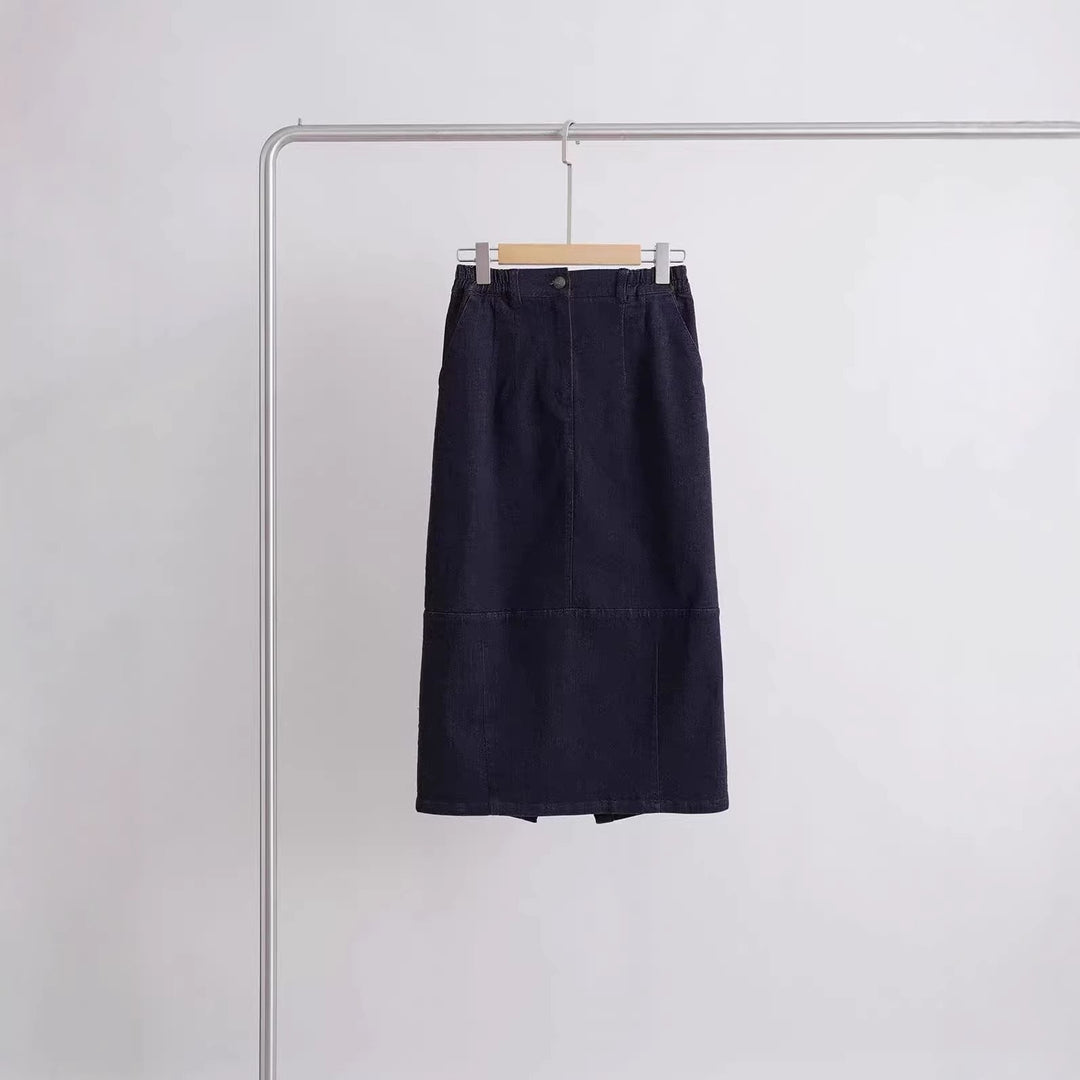 Women Fitted Denim Skirt Mune Fashion