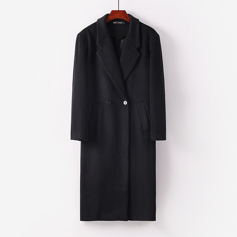 Men's Maxi-Length Wool Blend Overcoat Mune Fashion