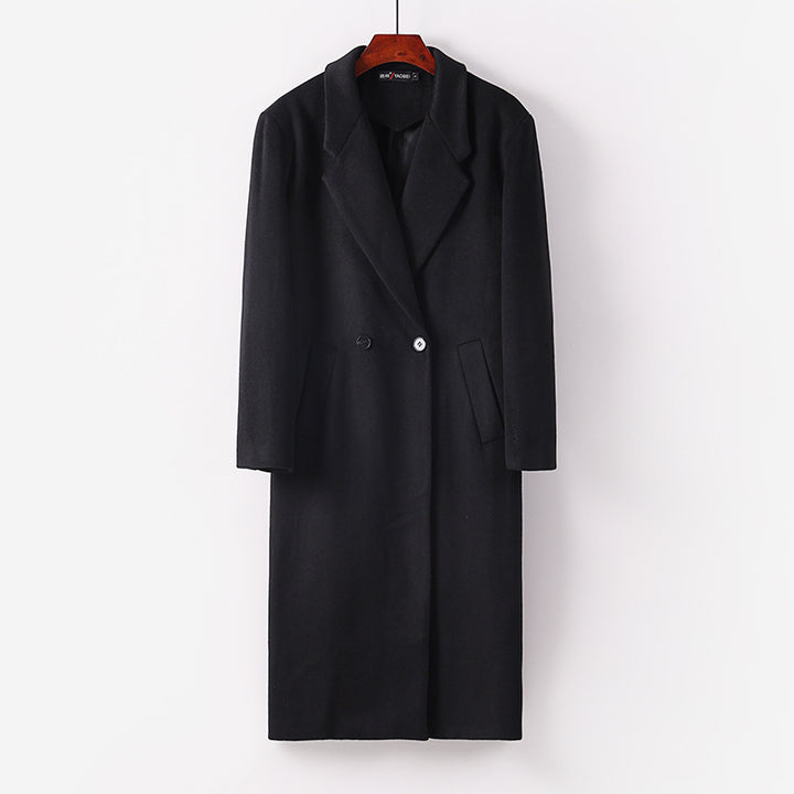 Men's Maxi-Length Wool Blend Overcoat Mune Fashion