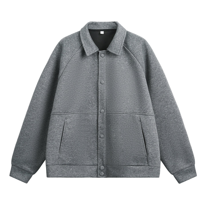 Unisex Oversize Jacket with Raglan Sleeves and Snap Button Closure Mune Fashion