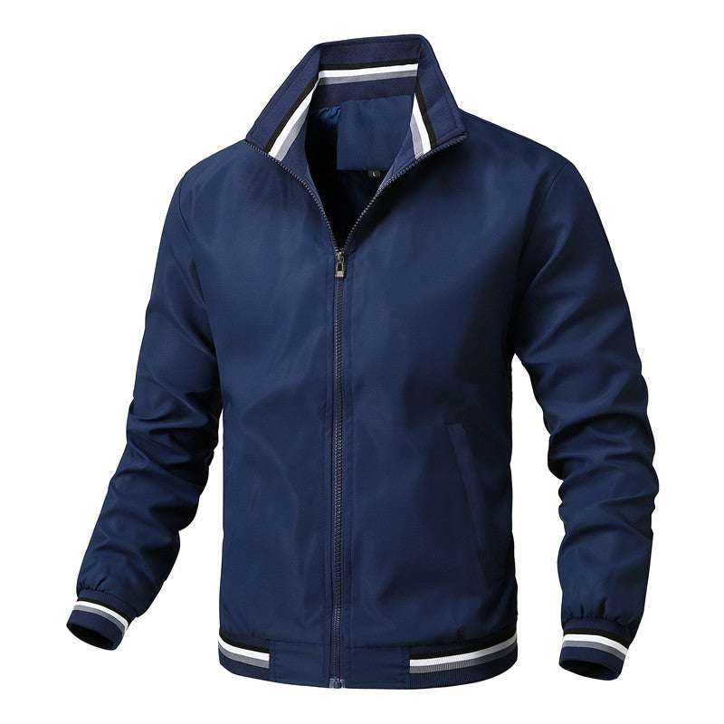 Men's Elegant Sports Jacket with High Collar Mune Fashion