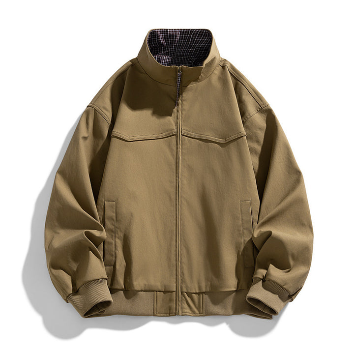 Men's Light Transitional Jacket with Stand-Up Collar Mune Fashion