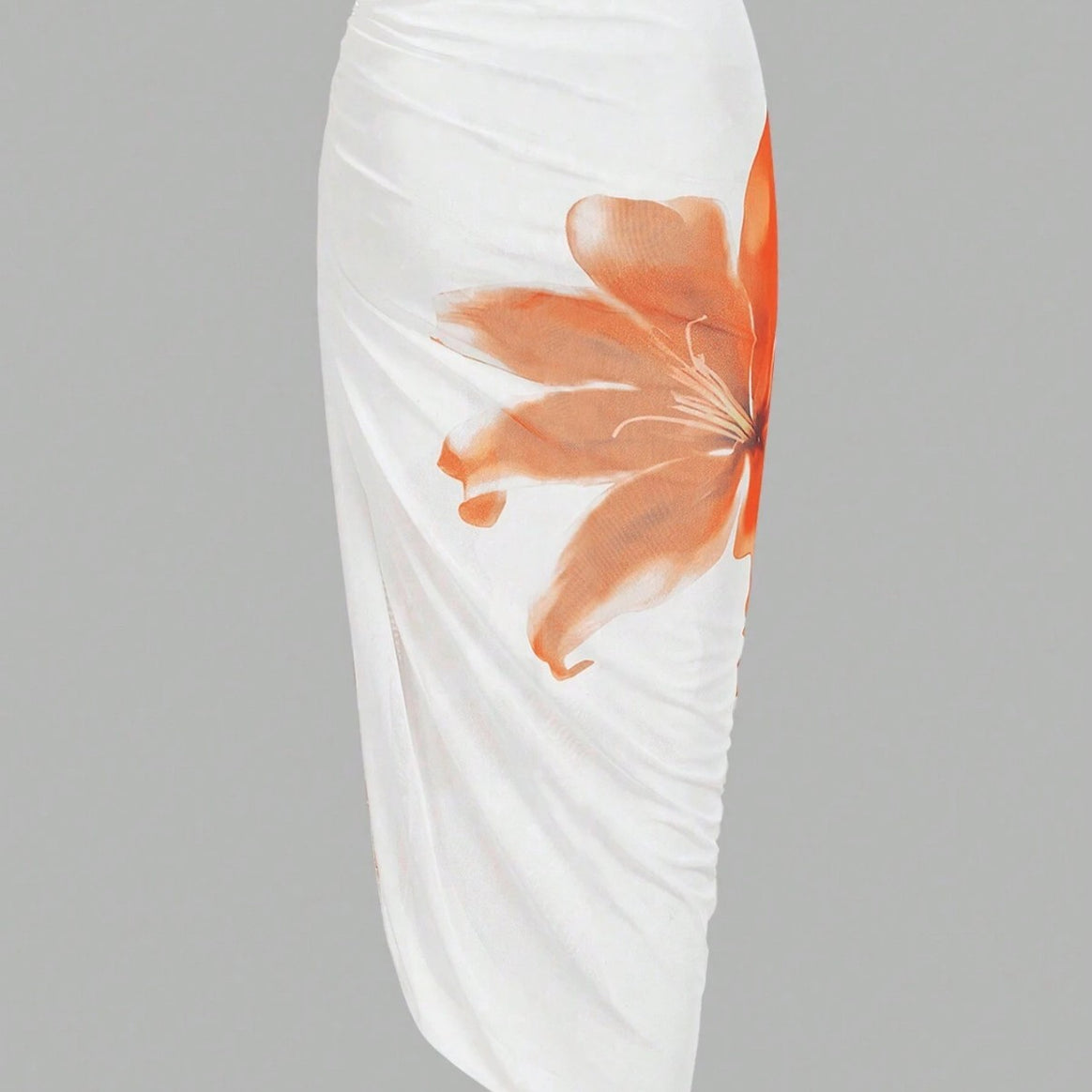 Women's swimsuit with elegant floral design and matching wrap skirt Mune Fashion