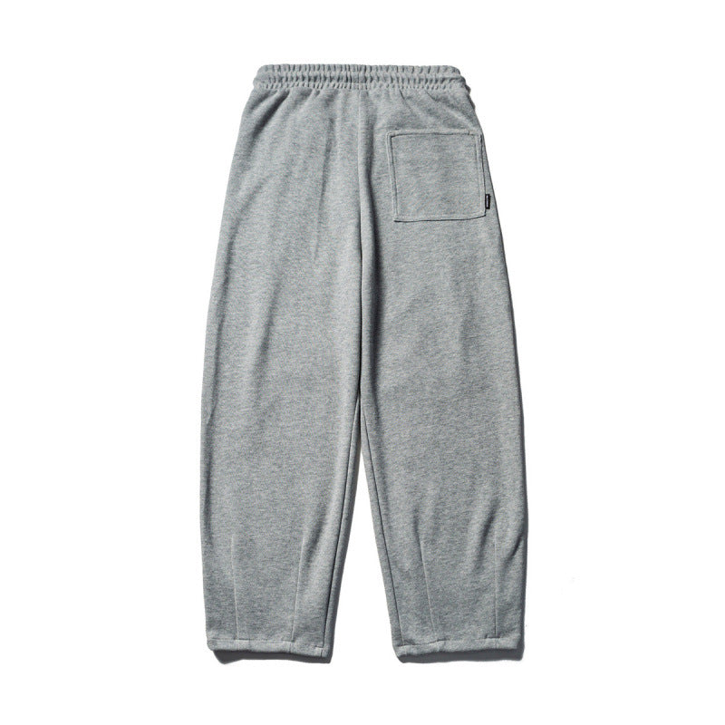 Men's Casual Sweatpants with High Elastic Waistband, Drawstring and Light Tapered Cut Mune Fashion