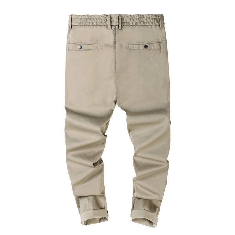 Men's Fashion Chino Pants with Elastic Waistband Mune Fashion