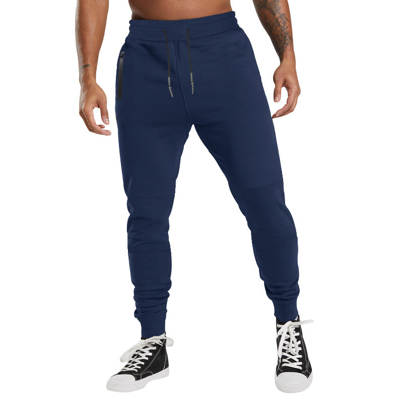 Men's Performance Tapered Jogger Pants with Zipper Side Pockets, Elastic Waistband & Ribbed Ankle Cuffs Mune Fashion