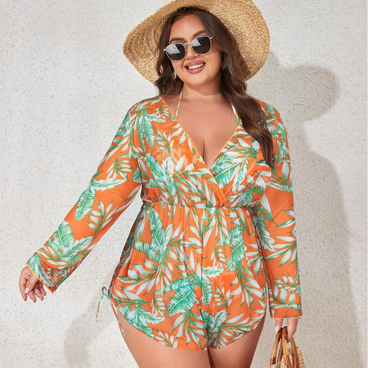 Damen Strandbikini-Set mit transparentem Überwurf Echo Archiv