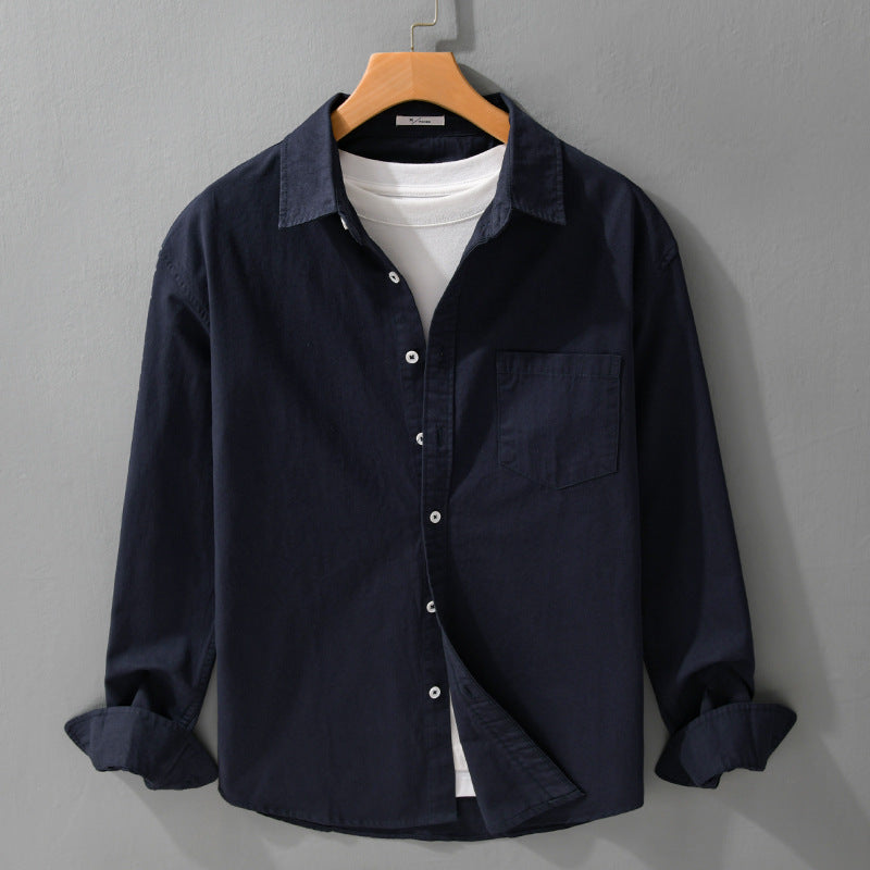 Men's Casual Layering Shirt in Overshirt Style with Soft Cotton Feel and Chest Pocket Mune Fashion