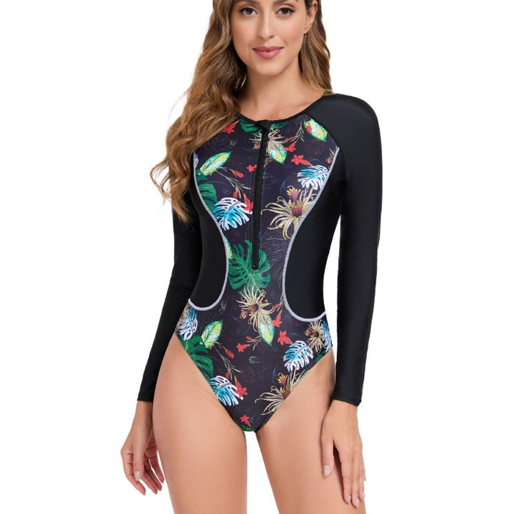 Women’s Sporty Swimsuit with Floral Design Mune Fashion