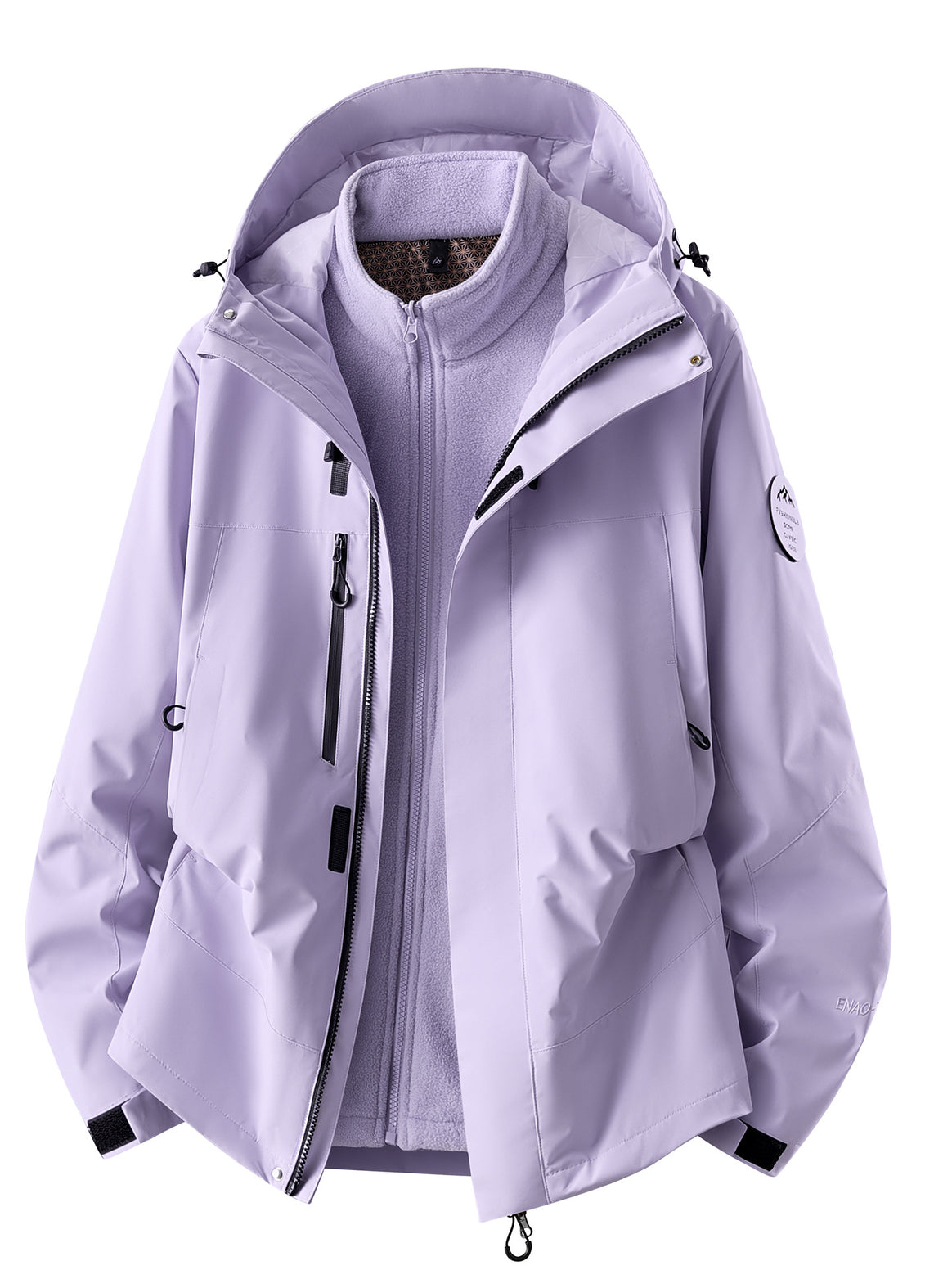 Men's waterproof outdoor jacket with removable fleece inner jacket Mune Fashion