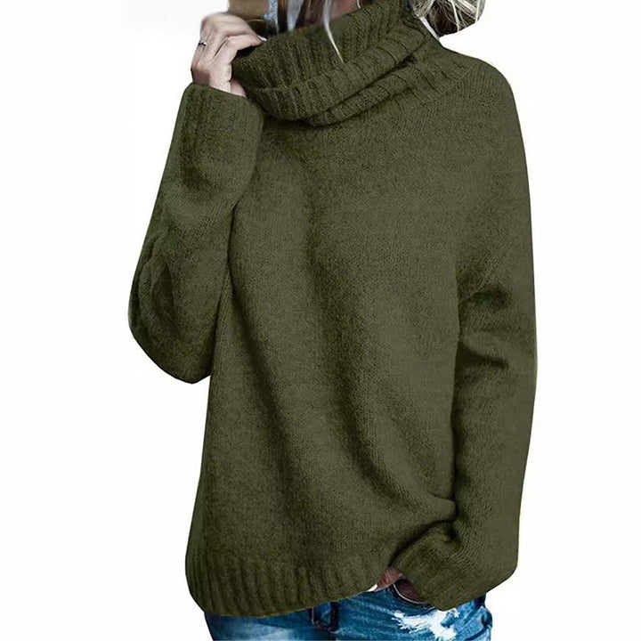 Women Oversized Cozy Turtleneck Sweater made of Fine Knit Mune Fashion