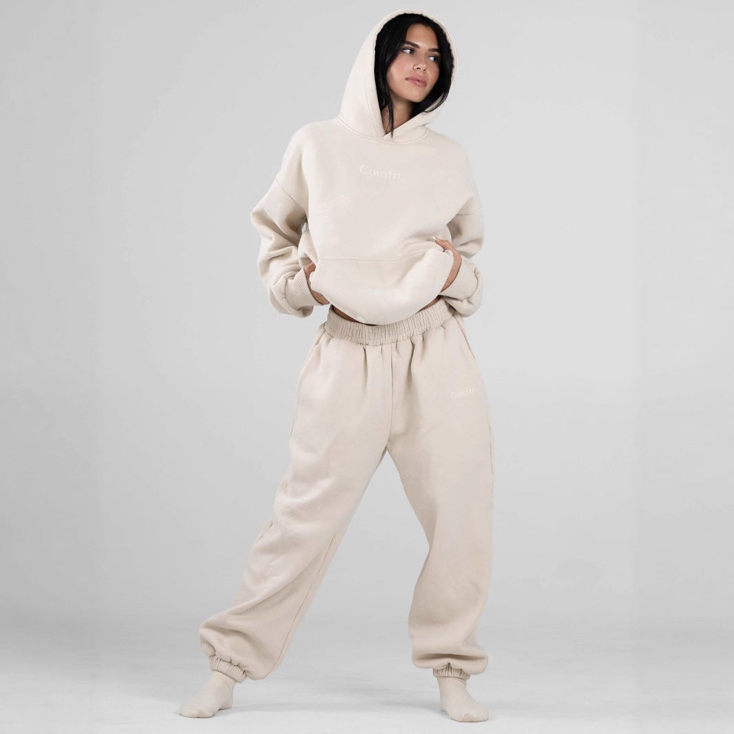 Women's casual sweatpants with high waistband, side pockets and elastic cuffs Mune Fashion