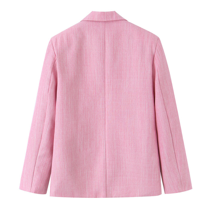 Women Two-Piece Short Blazer and High-Waisted Wide-Leg Pants Set Mune Fashion