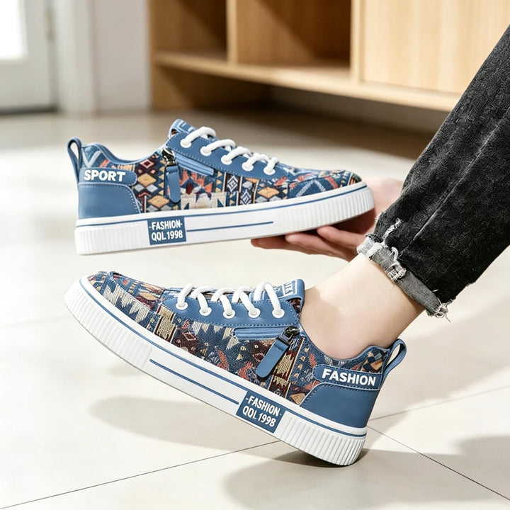 Unisex leisure sneakers with fashionable ethnic pattern Mune Fashion