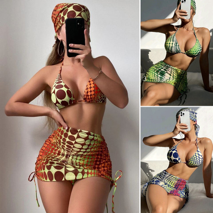 Women's Triangle Bikini with Skirt Mune Fashion