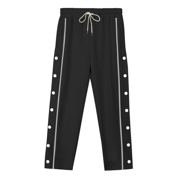 Unisex nan light sports training pants with snap button placket and elastic drawstring waistband Mune Fashion
