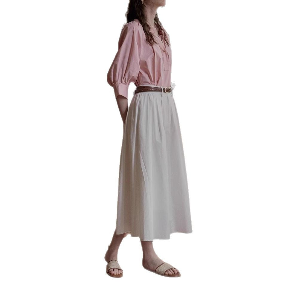 Women Long, airy skirt with high waistband Mune Fashion