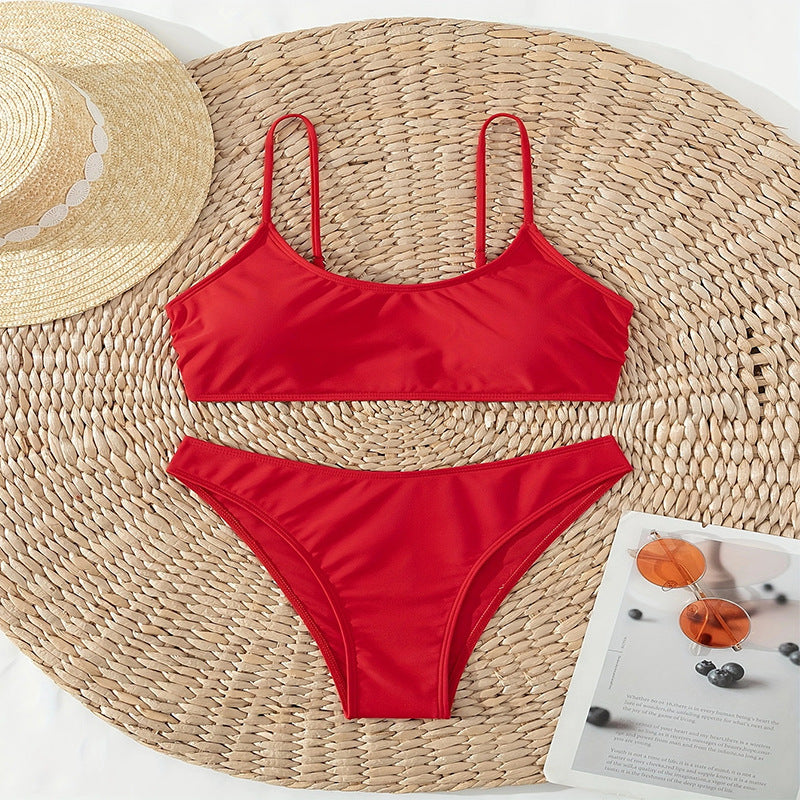 Women's High-Cut Bikini Set with Adjustable Straps Mune Fashion