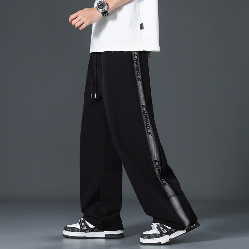 Men's sporty leisure pants with reflective details