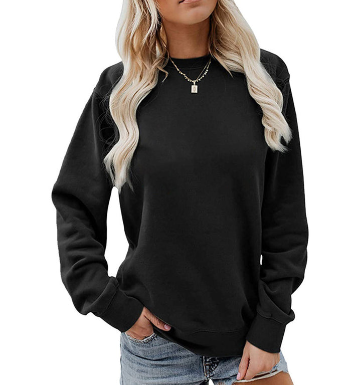 Women's casual oversized sweatshirt with round neck and soft cotton fleece Mune Fashion