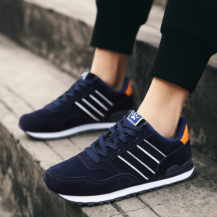 Men's retro-inspired suede mesh sports sneakers with reinforced heel and EVA cushioning Mune Fashion