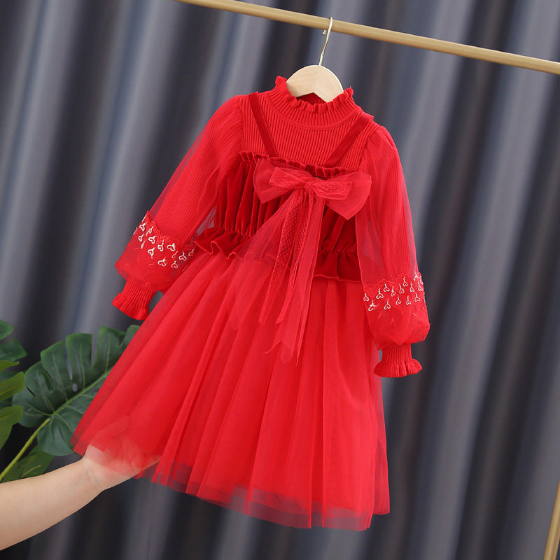 Girls party tulle dress with lace details Mune Fashion