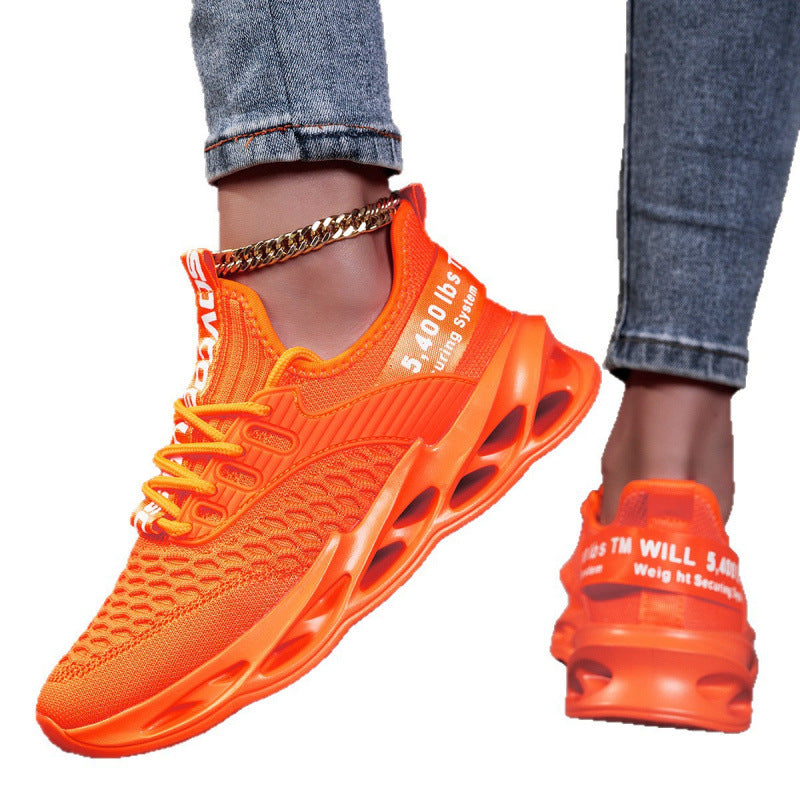 Ladies Air Cushion Sneakers with Transparent Air Sole and Knitted Upper Mune Fashion