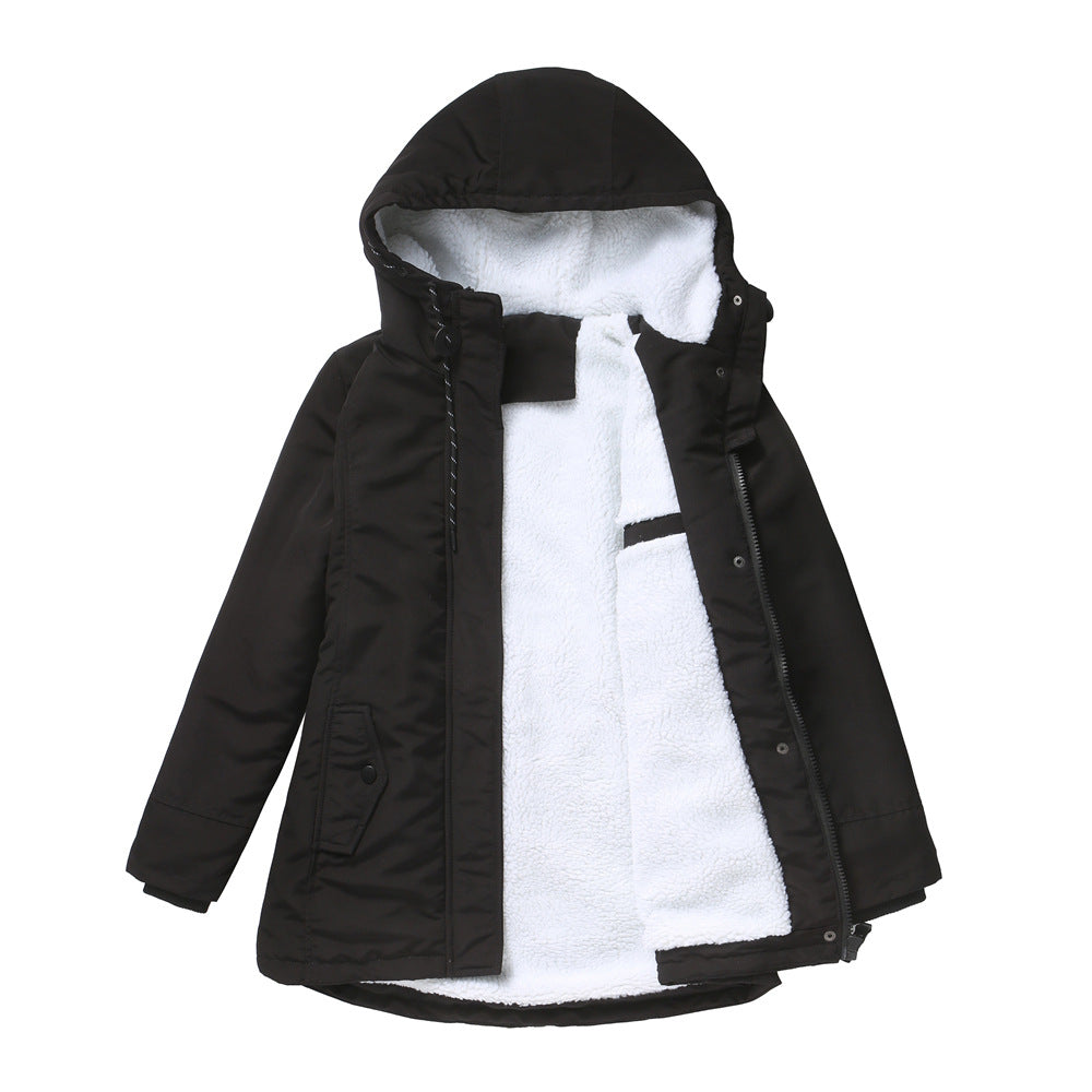 Women nan padded winter parka with teddy fleece lining and hood Mune Fashion
