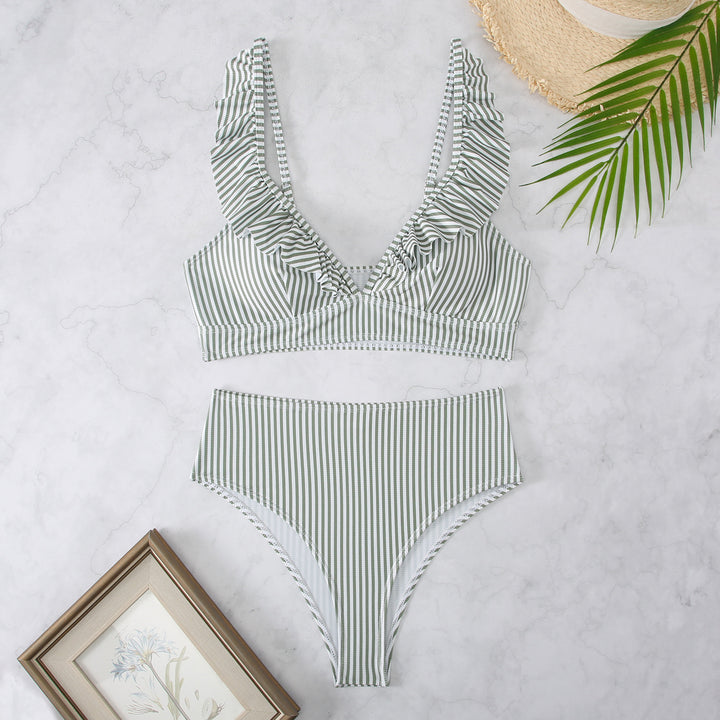 Ladies Beach Bikini with Playful Ruffles Mune Fashion
