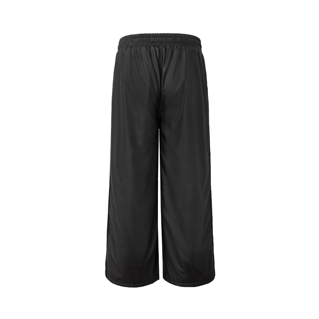 Unisex Loose Technical Nylon Training Pants with Elastic Drawstring and Side Inserts Mune Fashion