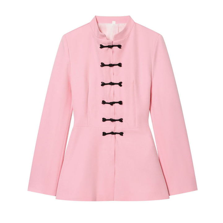 Women's jacket with stand-up collar and Chinese toggle closures Mune Fashion