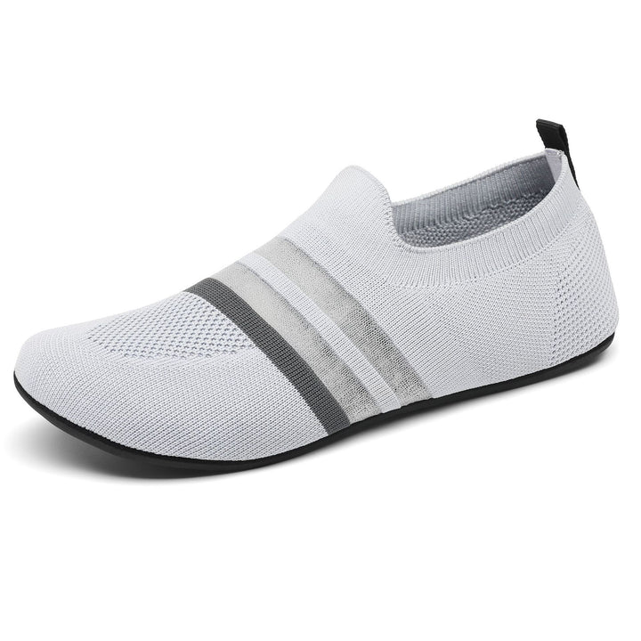 Ladies nan ultra-flexible knitted ballerina with sock-like shaft, elastic entry and non-slip flex sole Mune Fashion
