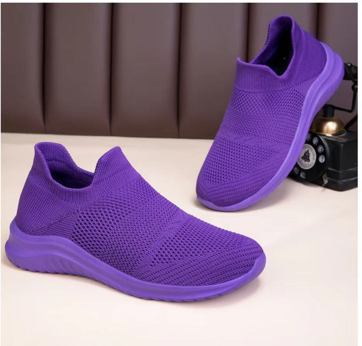 Unisex nan breathable knitted slip-on sneakers with ergonomic memory insole Mune Fashion