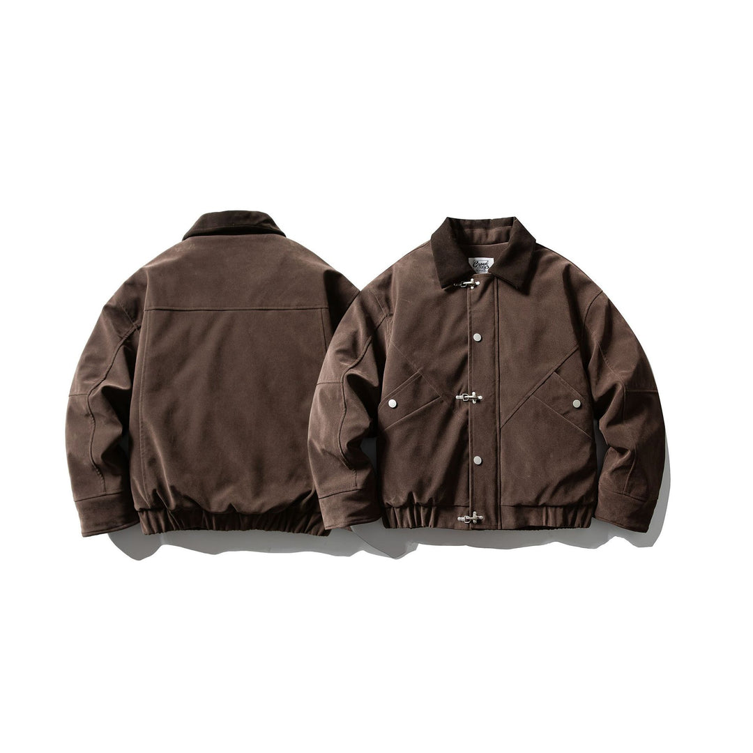 Men's short blazer made of canvas with toggle fastenings and elastic hem Mune Fashion