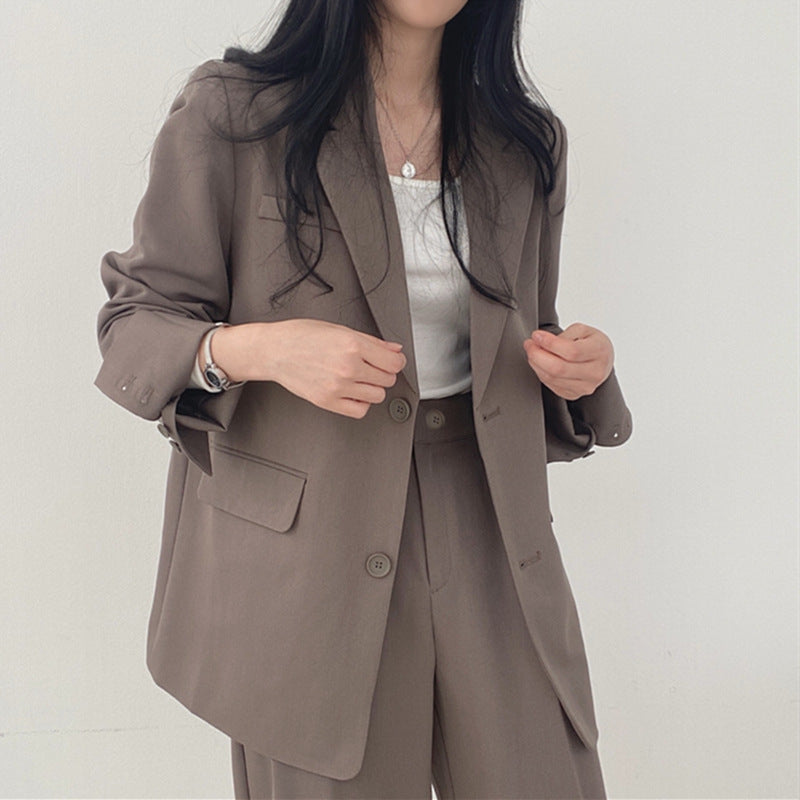 Women Oversized Blazer with Two Buttons Mune Fashion