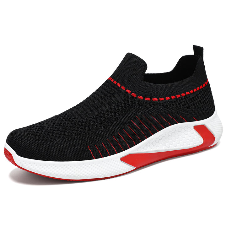 Unisex nan seamless knit slip-on running shoe with sock-like shaft and hexagonal cushioning sole Mune Fashion
