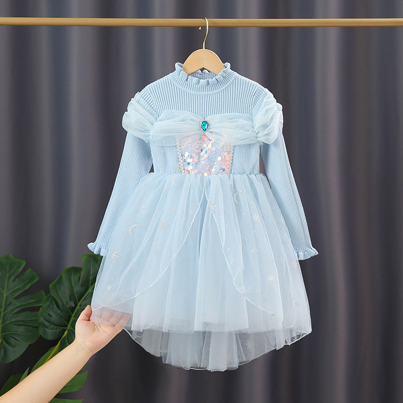 Girls festive tulle dress with sparkling appliqués Mune Fashion