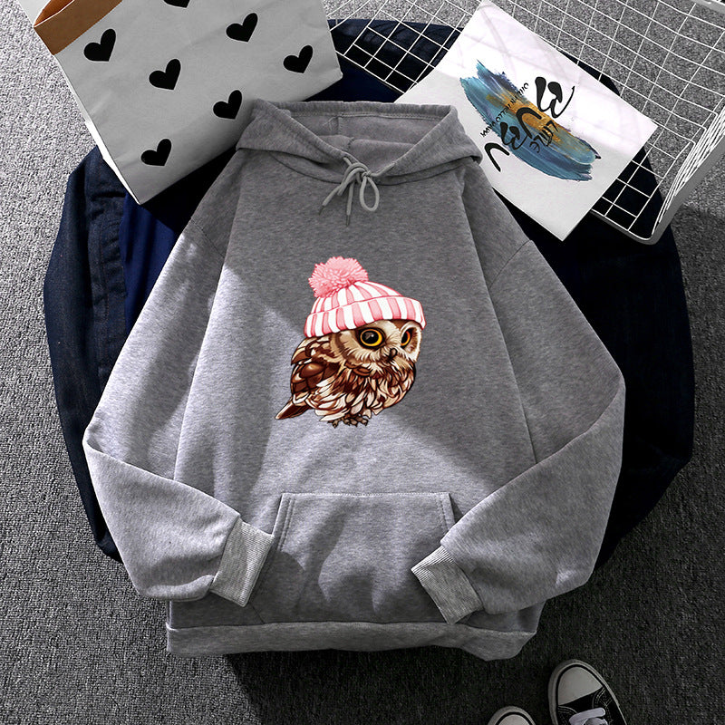 Women's casual oversized hoodie with heart and paw print, drawstring and ribbed cuffs Mune Fashion